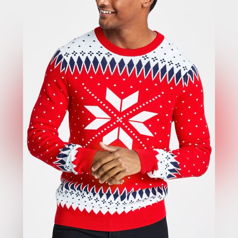 Charter Club snowflake sweater (men’s XL) (NWT)